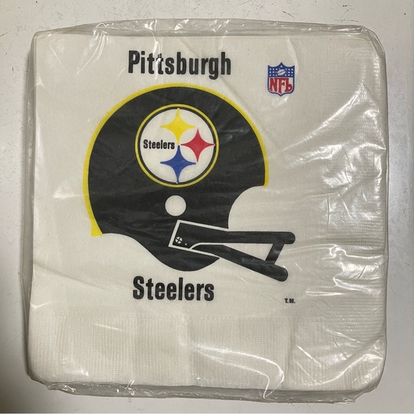 NEW Vintage NFL Pittsburgh Steelers All-Pro Souvenirs Party Napkins Lot 2 Sealed - Picture 2 of 5
